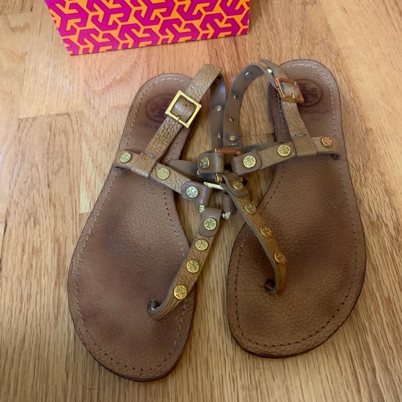 Genuine Tory Burch leather sandals. - Picture 7 of 8